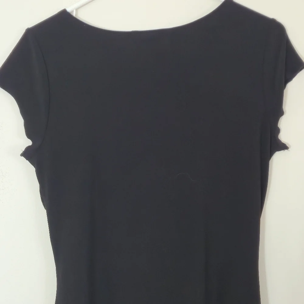 Mariposa Black Ruched Bust Square Neck Handkerchief Hem Fairycore Blouse Size XL - Picture 6 of 9